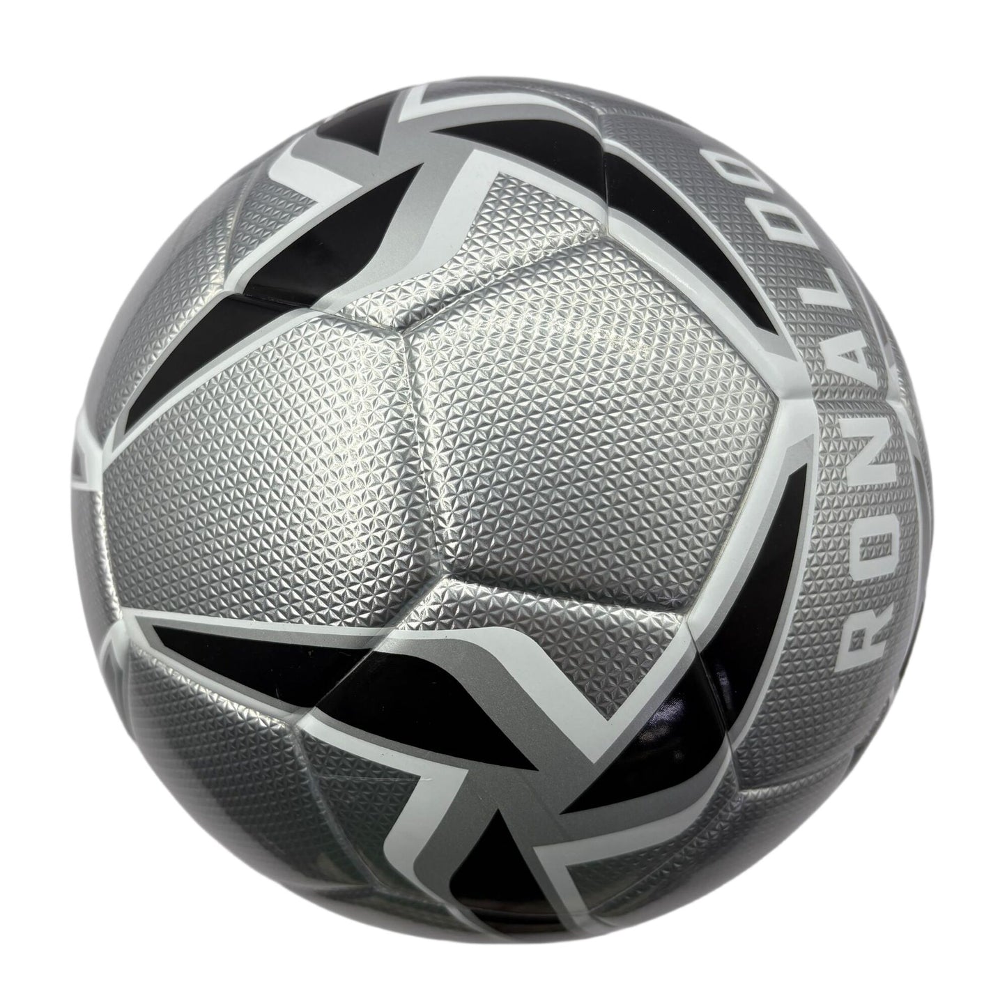 A mirror football with black and white color matching, professional anti-slip and wear-resistant design, exclusive football for fans, three-piece set with net bag, air needle and air pump, the best prize in campus competition, and a sports gift from fathe