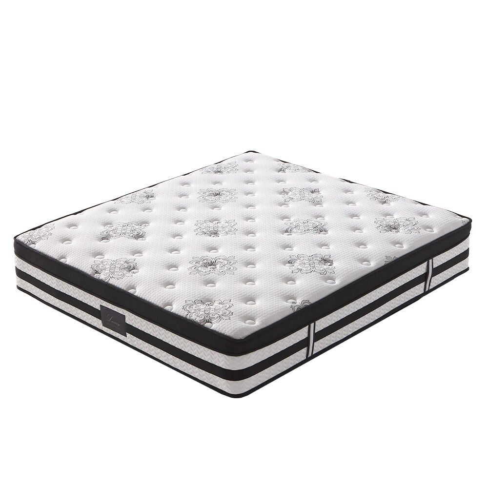 KINGSTON SLUMBER Luxury 34cm King Mattress, Medium-Firm, Euro Top, 5-Zone Pocket Spring