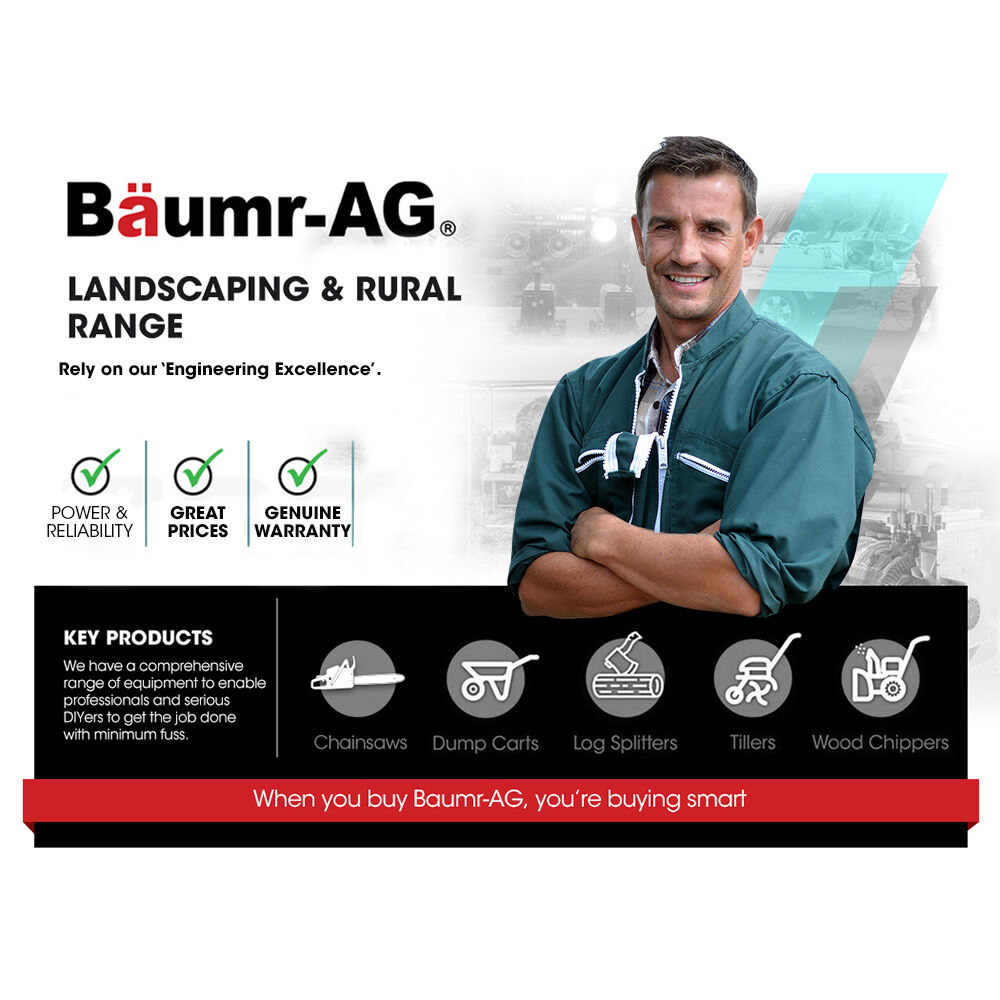 BAUMR-AG 20 Tonne Petrol Hydraulic Wood Log Splitter, Horizontal and Vertical Logsplitter - HPS500