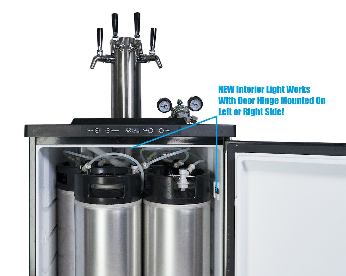 Keg King - Kegmaster Series XL Kegerator - Fastap Quadruple Tap