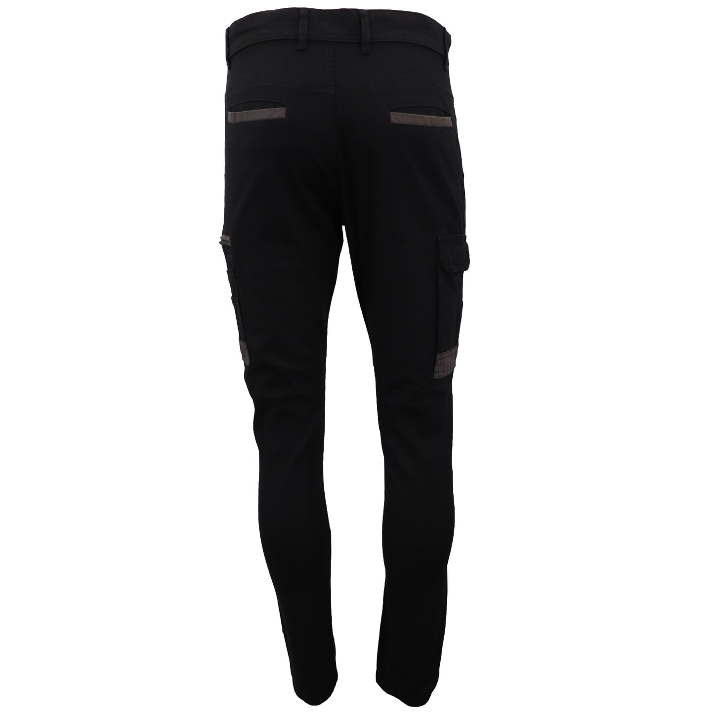 Men's Cotton Drill Cargo Work Pants UPF 50+ 13 Pockets Tradies Workwear Trousers, Navy, 28