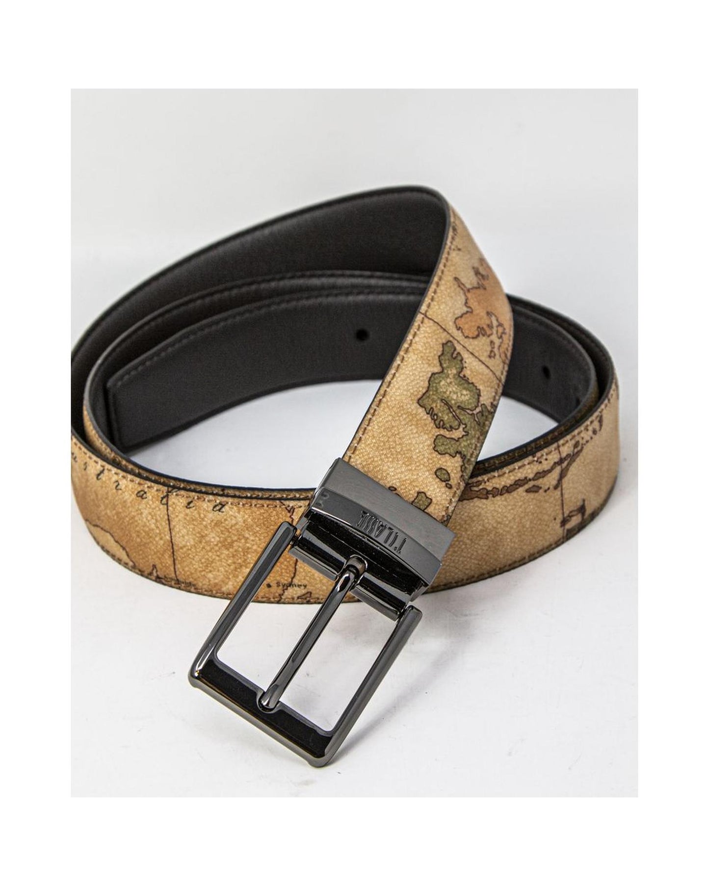 Alviero Martini Prima Classe Men's Brown Leather Belt - 120 cm