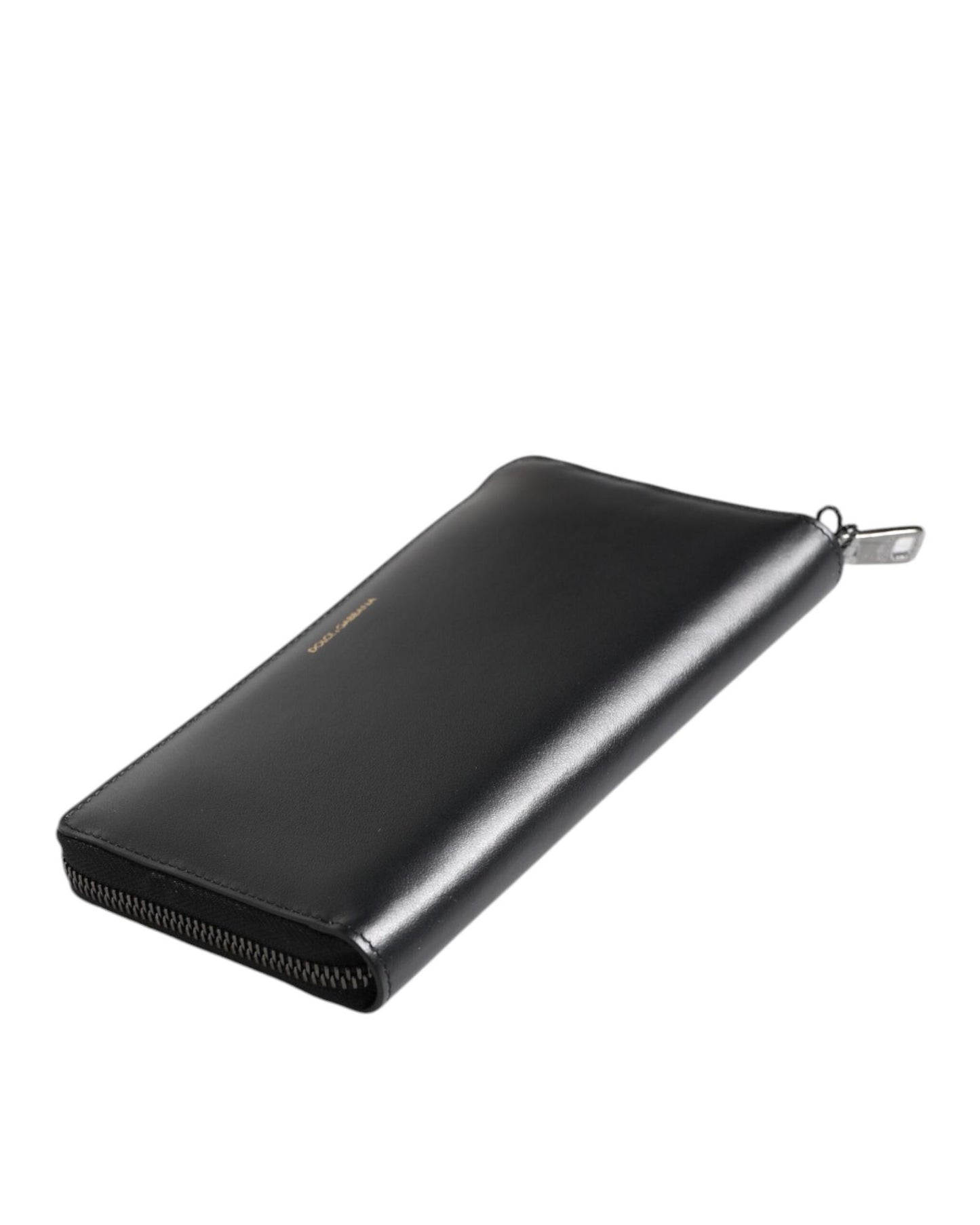 Dolce & Gabbana Men's Black Blue Exotic Leather Embossed Continental Wallet - One Size