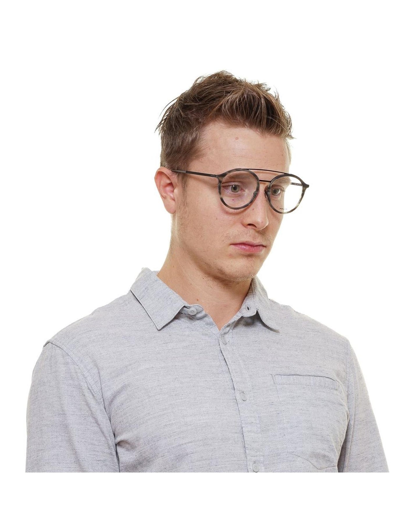 Police Men's Gray Optical Frames - One Size