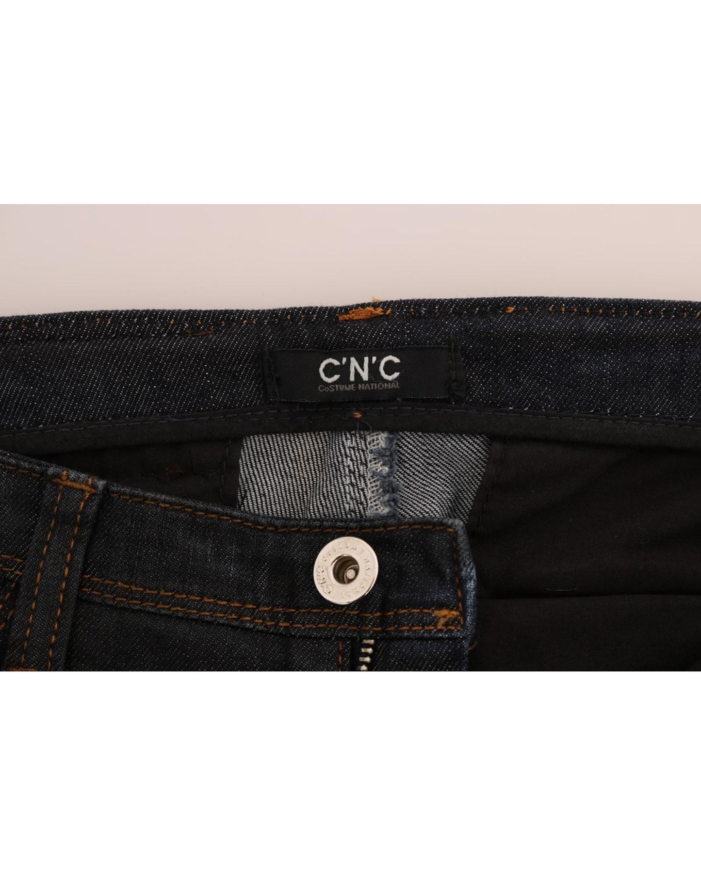 Costume National Women's Dark Blue Cotton Slim Fit Jeans - W26 US