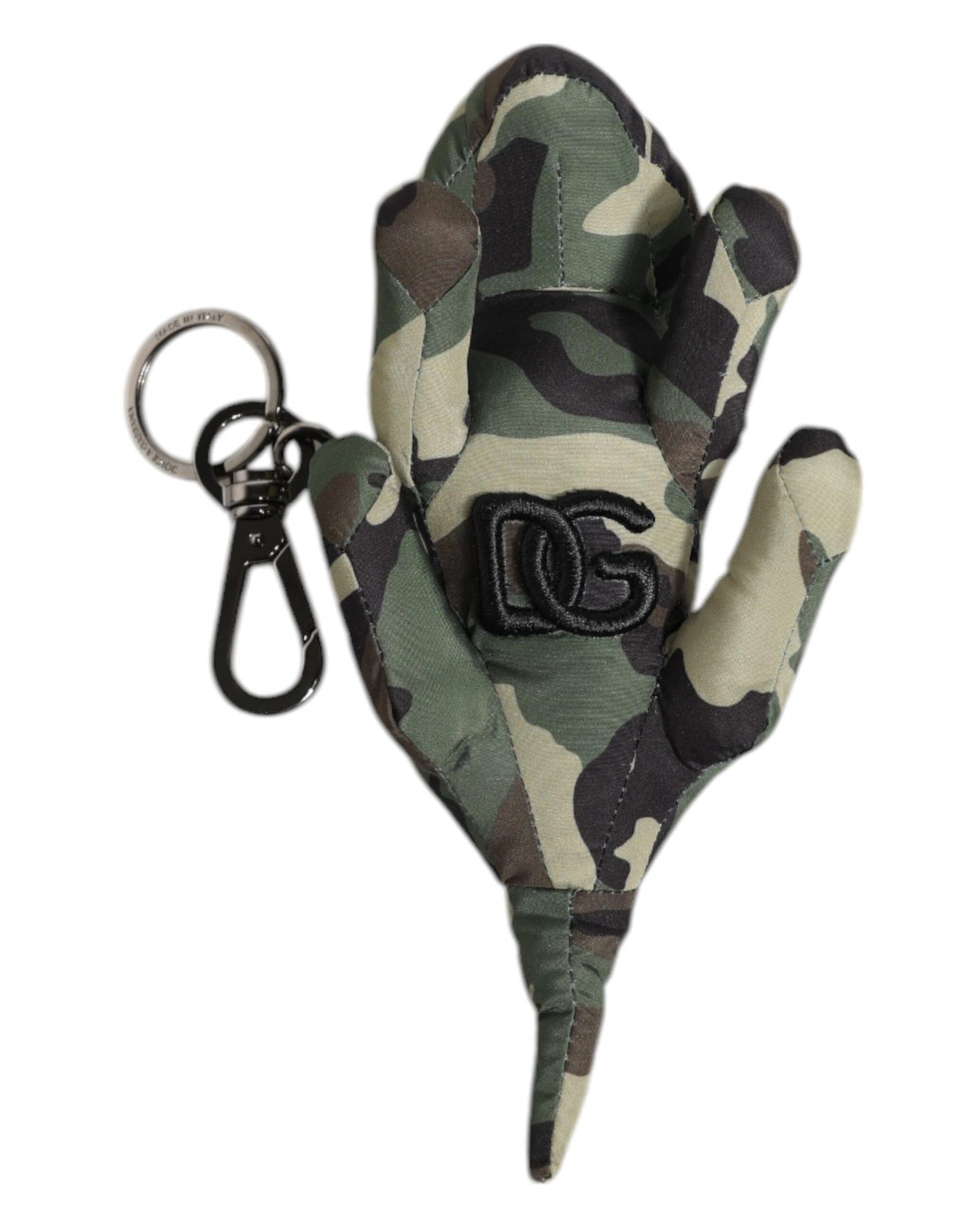 Dolce & Gabbana Men's Multicolor Camouflage Animal Silhouette Keychain Keyring - One Size