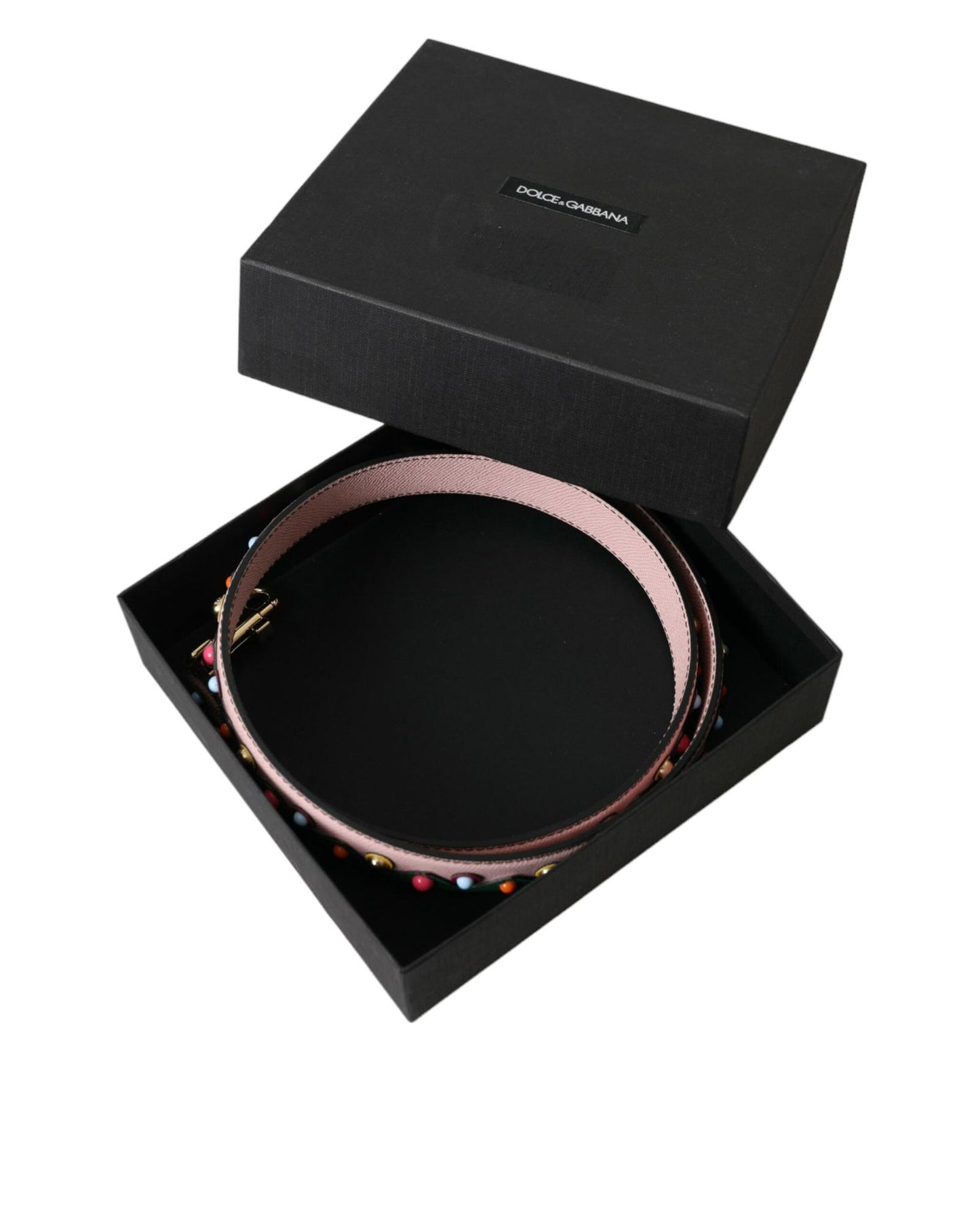 Dolce & Gabbana Women's Pink Leather Handbag Accessory Shoulder Strap - One Size