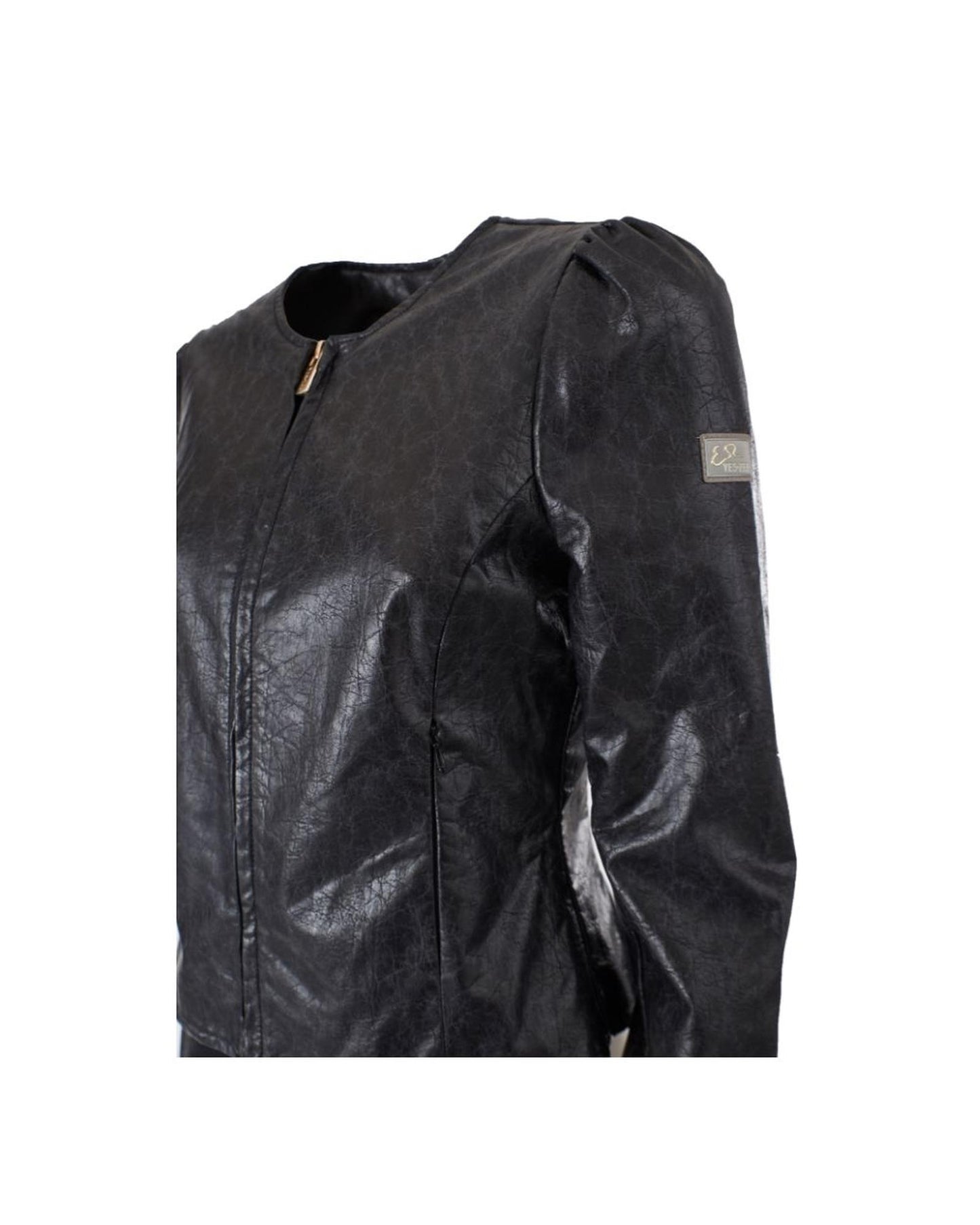 Yes Zee Women's Black Polyethylene Jackets & Coat - S