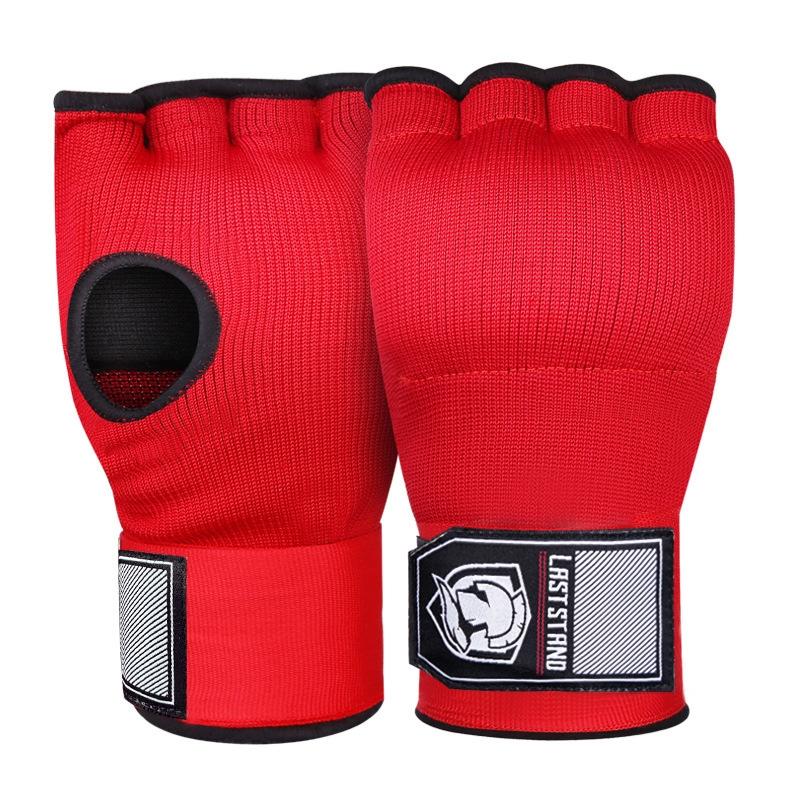 Protective Half Finger Boxing Gloves With Gel Padding And Wrist Support - One Size - Black