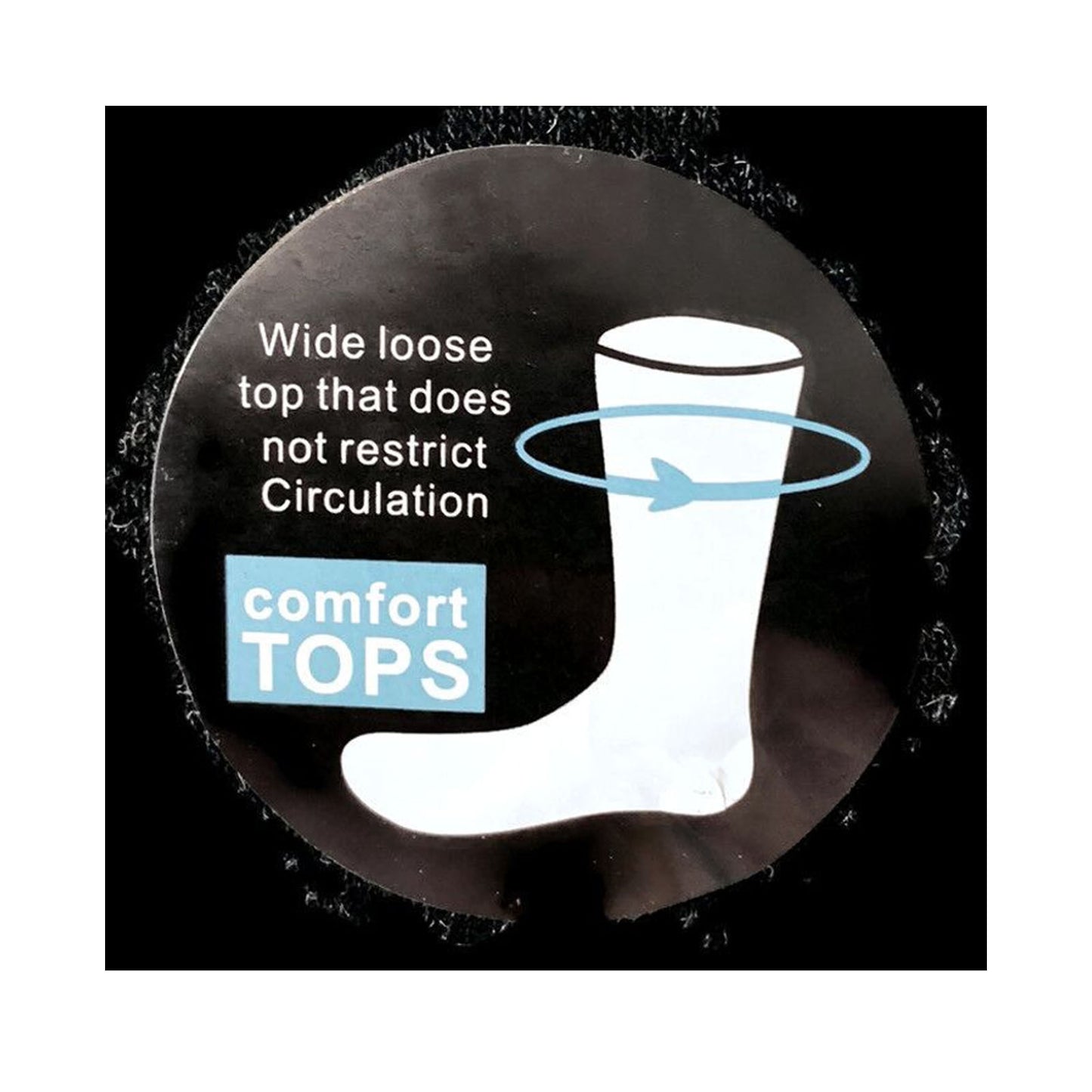 Merino Wool Mens Loose Top Thermal Socks Diabetic Comfort Circulation - 1 Pair - Navy - 7-11