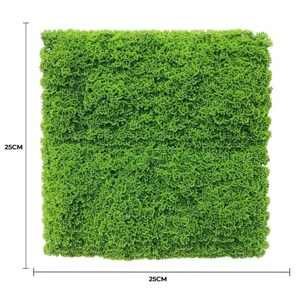 Fresh Natural Green Artificial Moss / Green Wall UV Resistant Sample