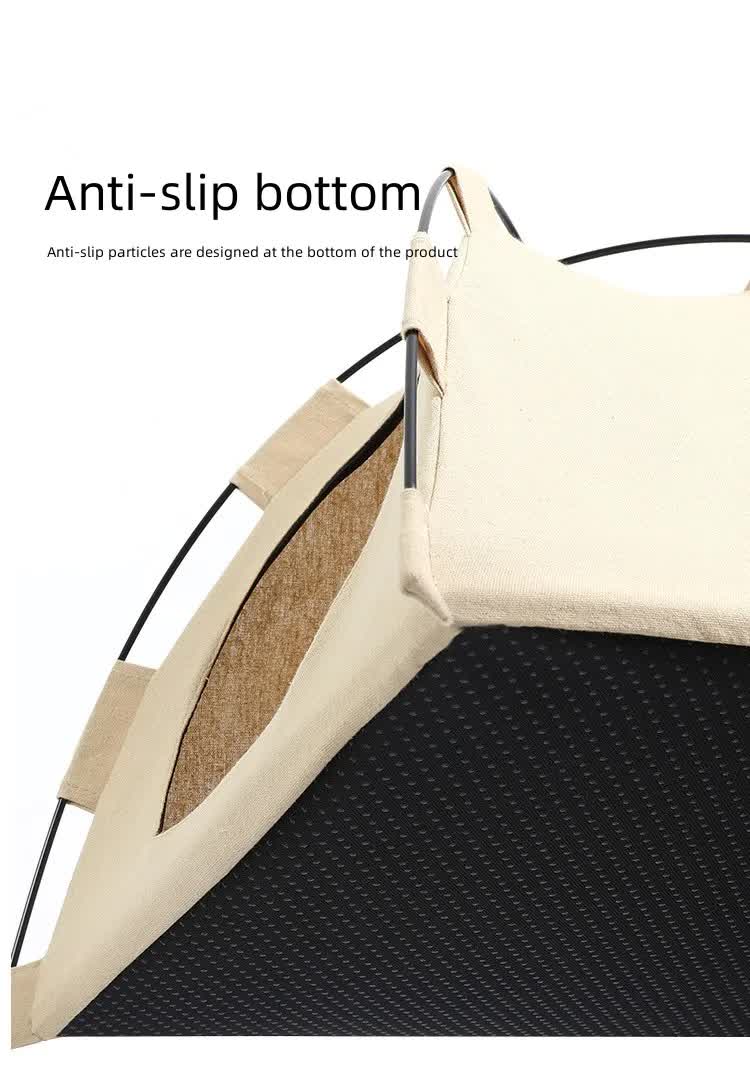 Outdoor Cat House,Pet Tent -Windproof and Dustproof Shelter for Small Pets, Grey, Size: M 40*40*37cm