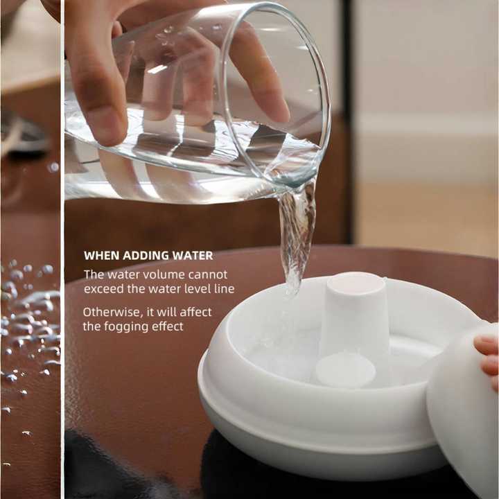 Flame Mountain Aroma Diffuser - 7-Color LED Light, 130ml Capacity, Ultrasonic Mist Maker for Home or Office, Black