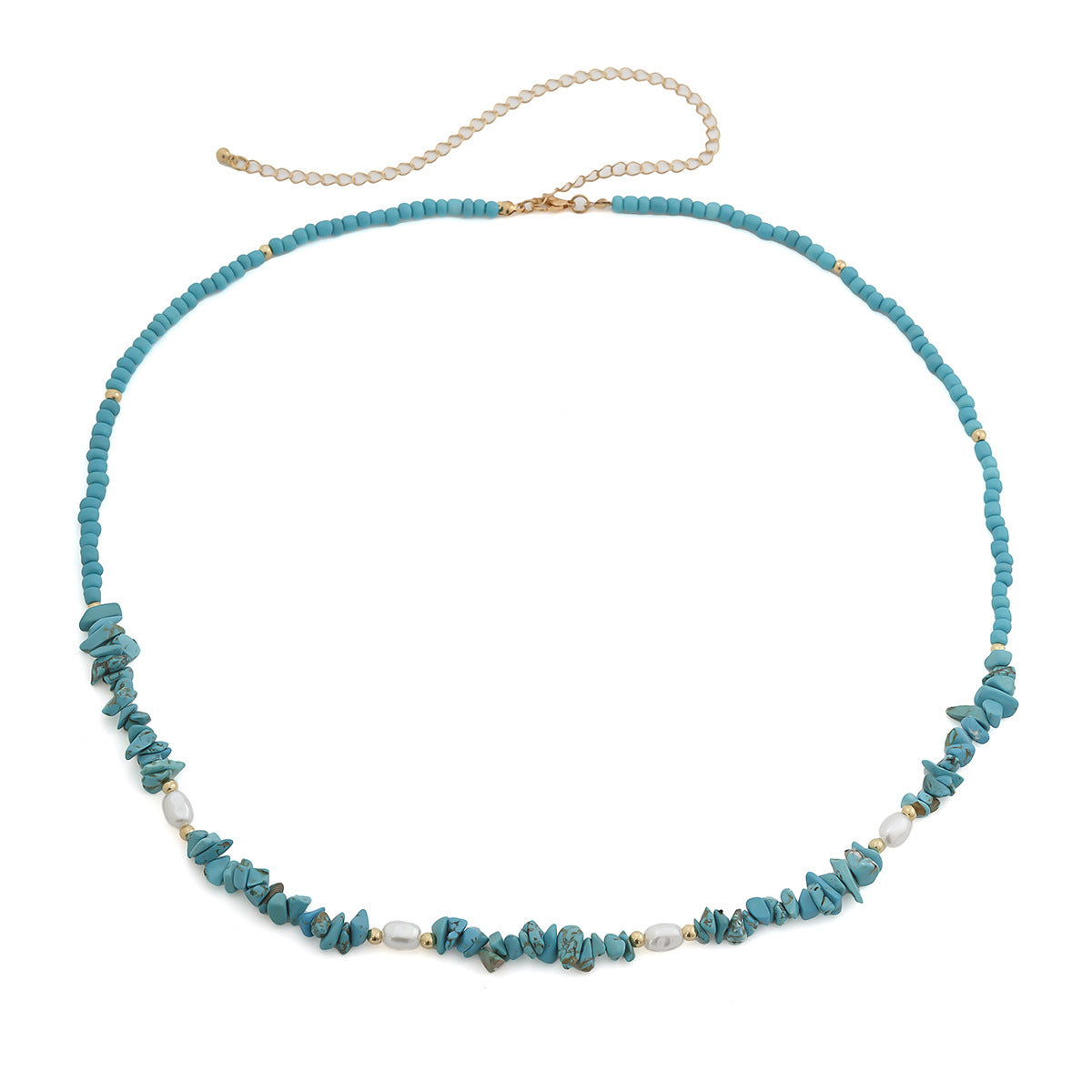 Blue 3-Piece Layered Waist Chain Set - Bohemian Style Body Accessories