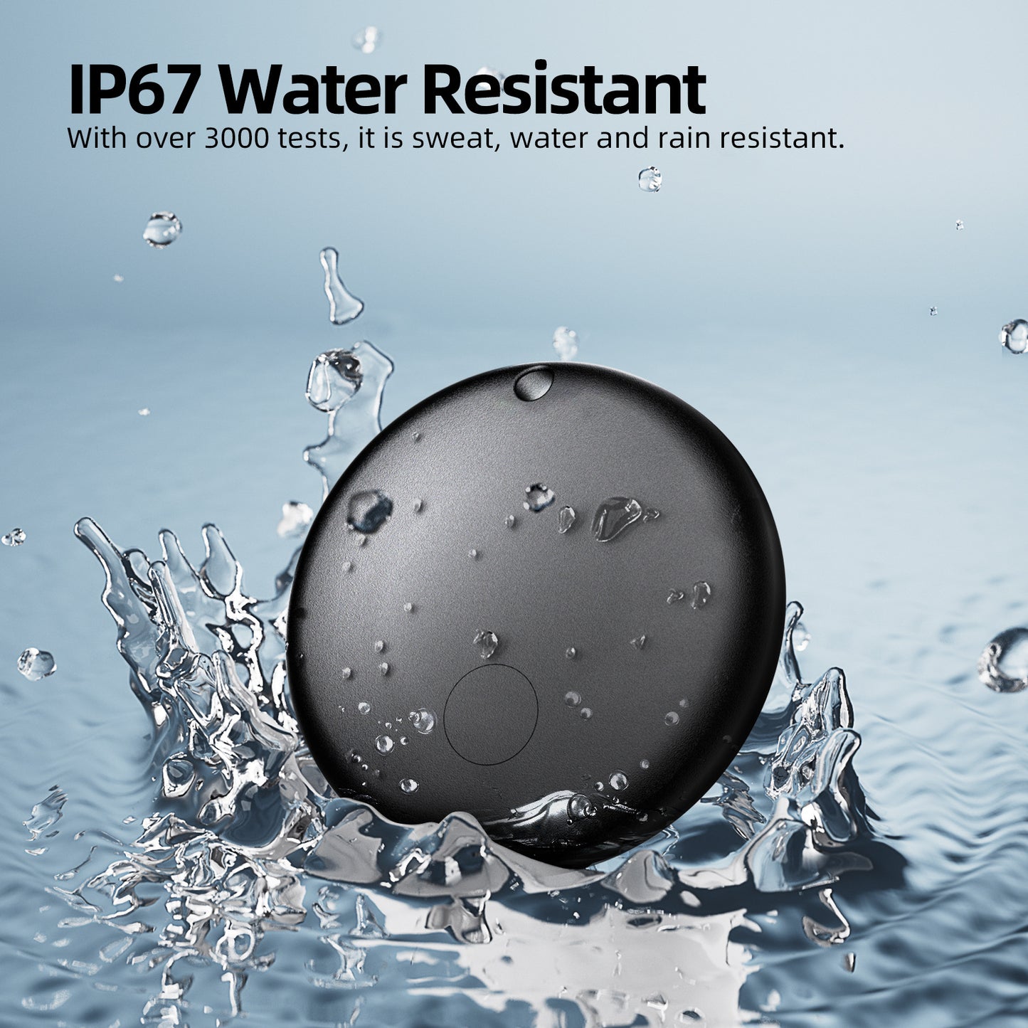 (Round White) Mini GPS Tracker - Apple Find My Enabled, Key Finder, Wallet Locator, Anti-Theft Tag