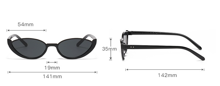 Black Frame With Gray Flakes 2PCS Fashionable Cat-Eye Sunglasses for Women - Retro INS Style UV Protection Shades