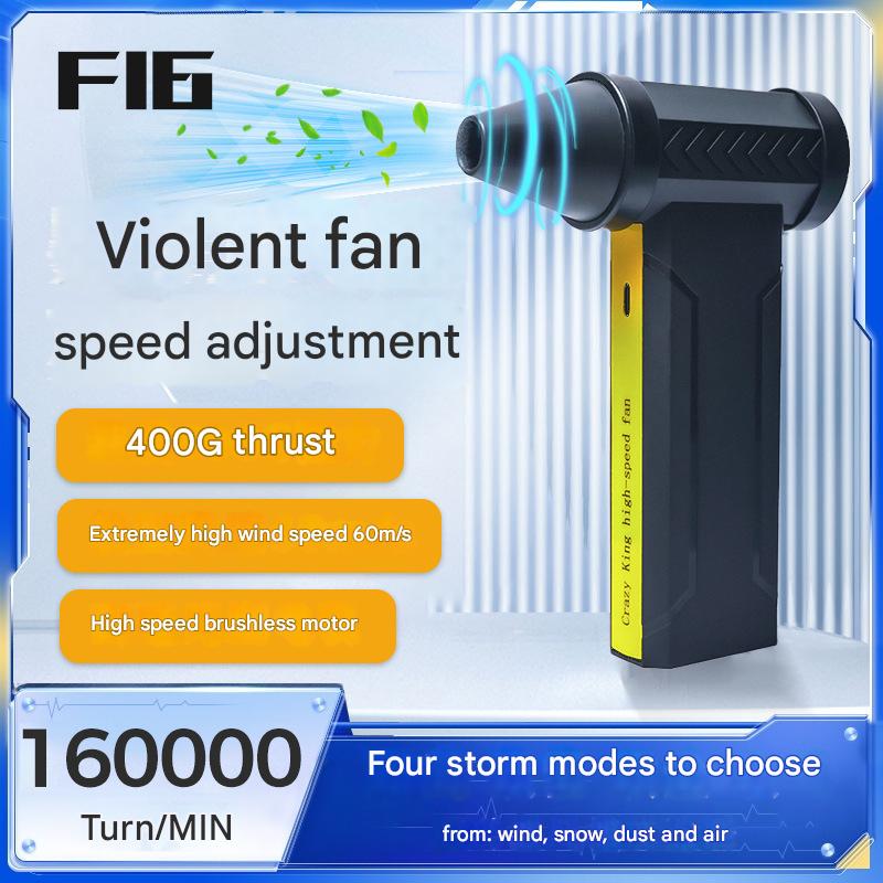 Portable Jet Fan - 200W Powerful Handheld Air Duster & Blower (White)