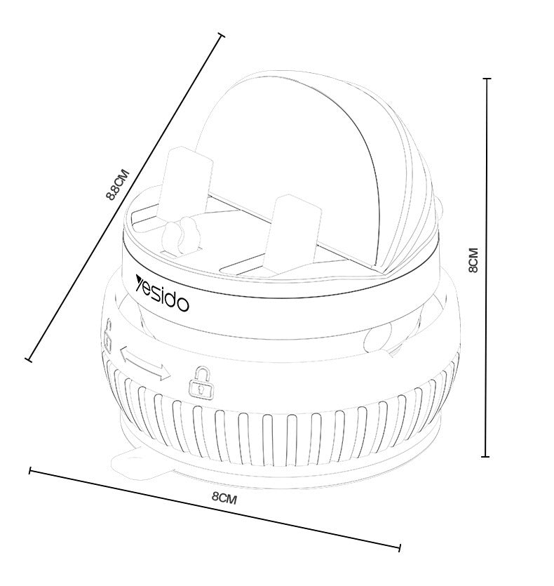 Universal Car Dashboard Phone Holder with Rotary Suction Cup & 360° Rotation(black)