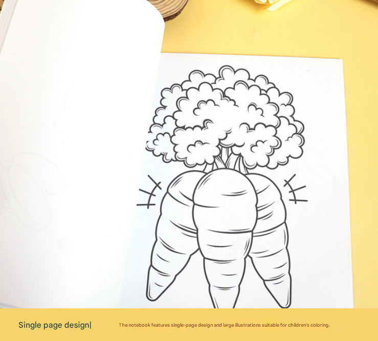 2 Pack Kids Colouring Book Set Food and Fruit Cartoon Doodle Art Activity 40 Sheets Each for Boys Girls Age 4+