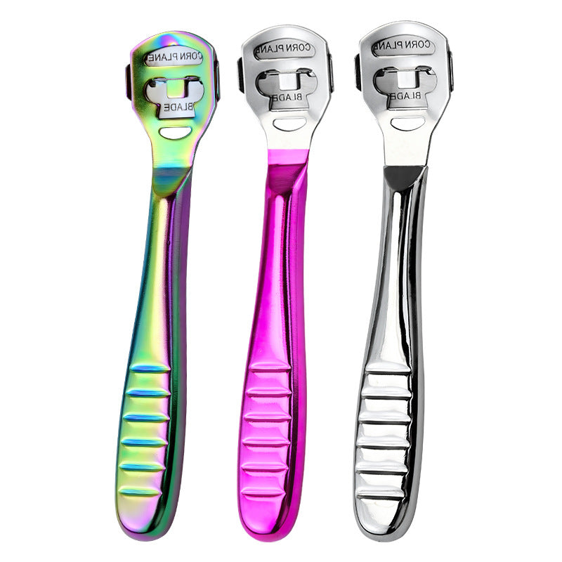 2-Pack Stainless Steel Foot Planer and Callus Remover - Professional Pedicure Tool for Dead Skin and Hard Calluses (Sliver)