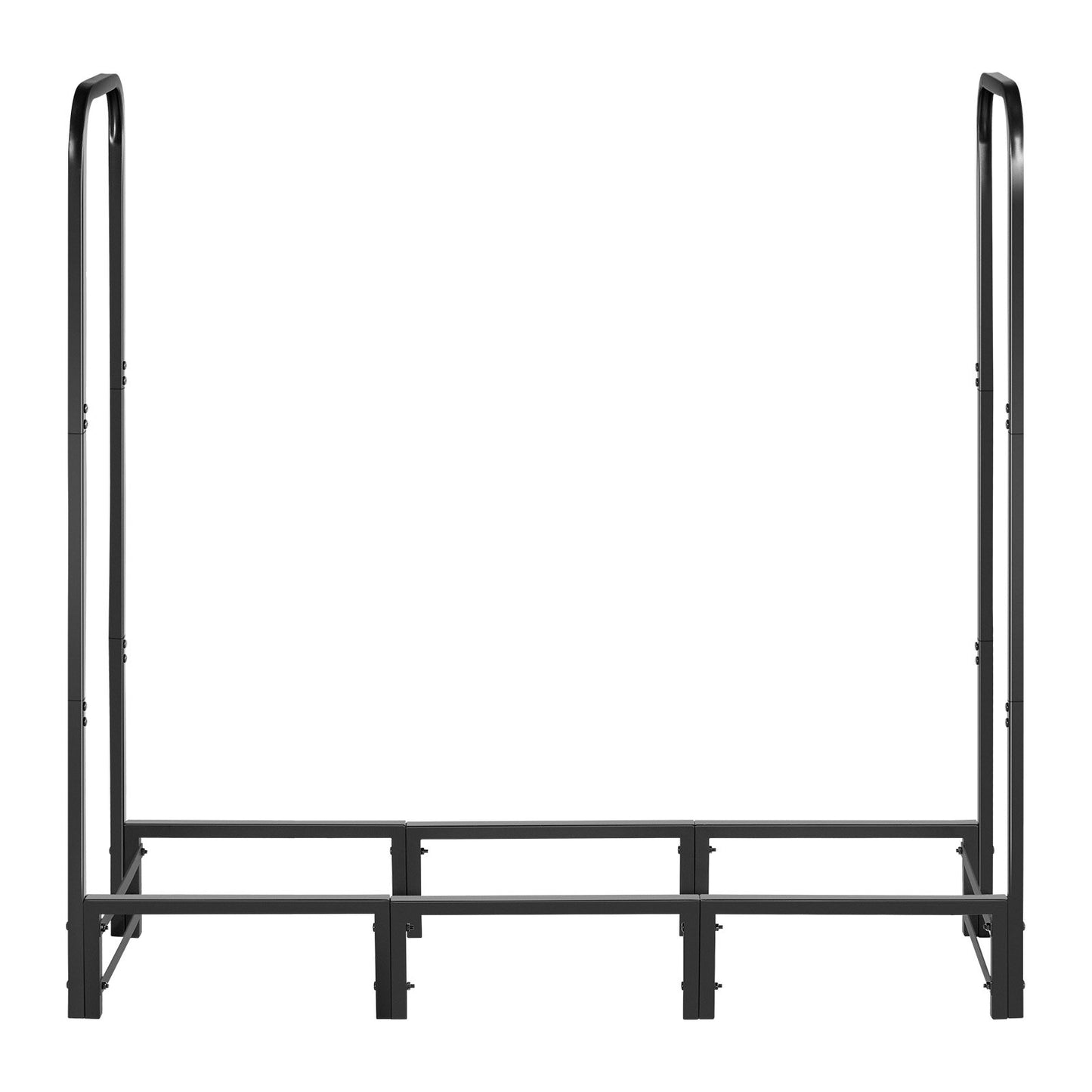 VEVOR Firewood Rack with Waterproof Cover, 1.22m Outdoor Firewood Holder, 1/4 Cord Storage Metal Log Holder, 400lb Max Weight Capacity, Top Covered, Powder-Coated Wood Storage Rack for Fireplace Deck