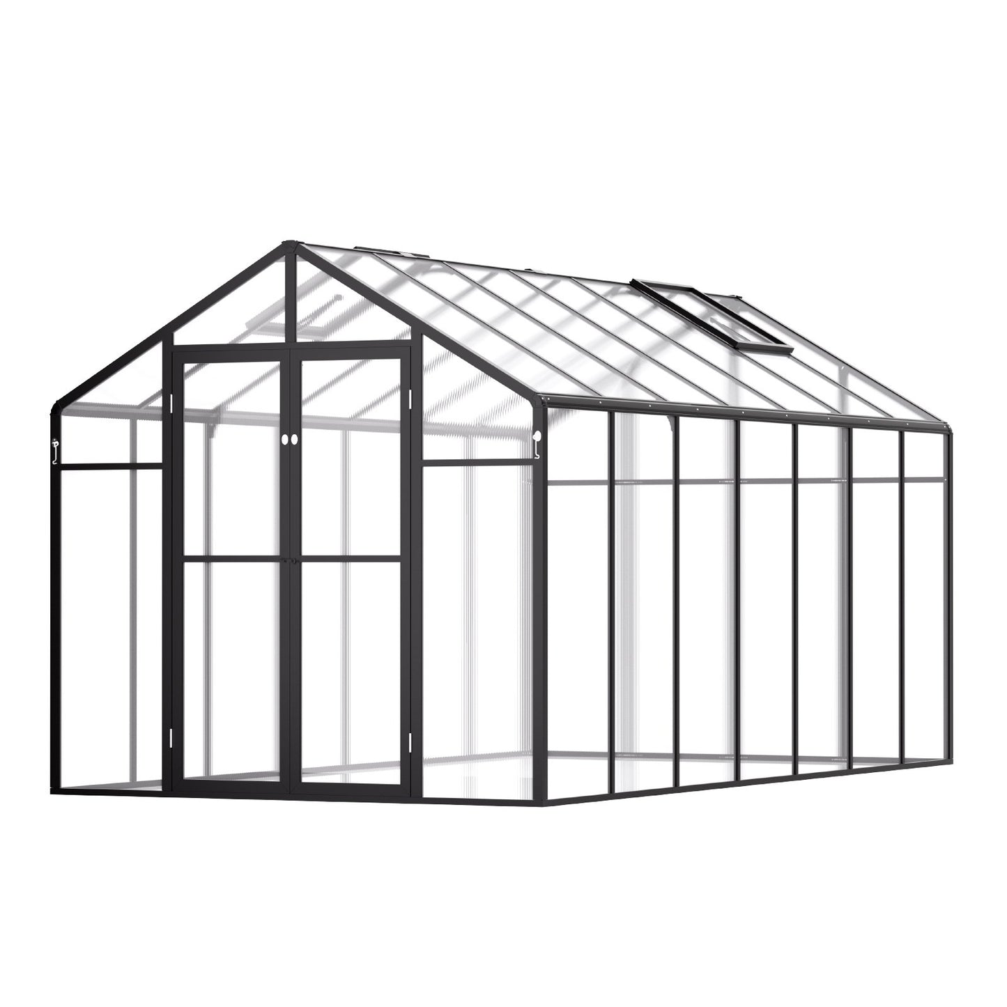 VEVOR Polycarbonate Greenhouse 8 x 14 Ft Outdoor Walk-in Greenhouse for Garden