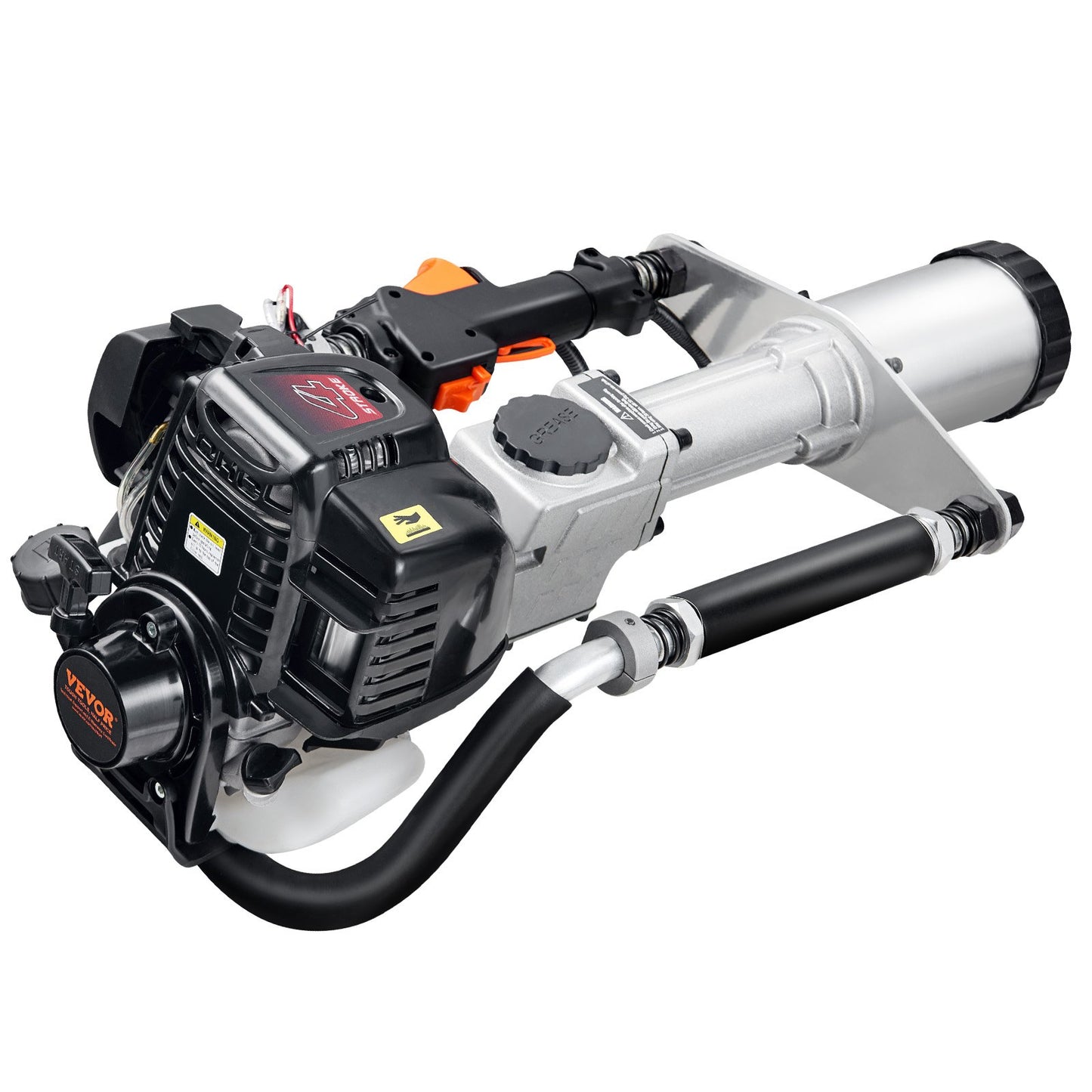 VEVOR 37.77cc Gas-Powered T Post Driver 4-Stroke Fence Piling Pounder w/ 3 Head