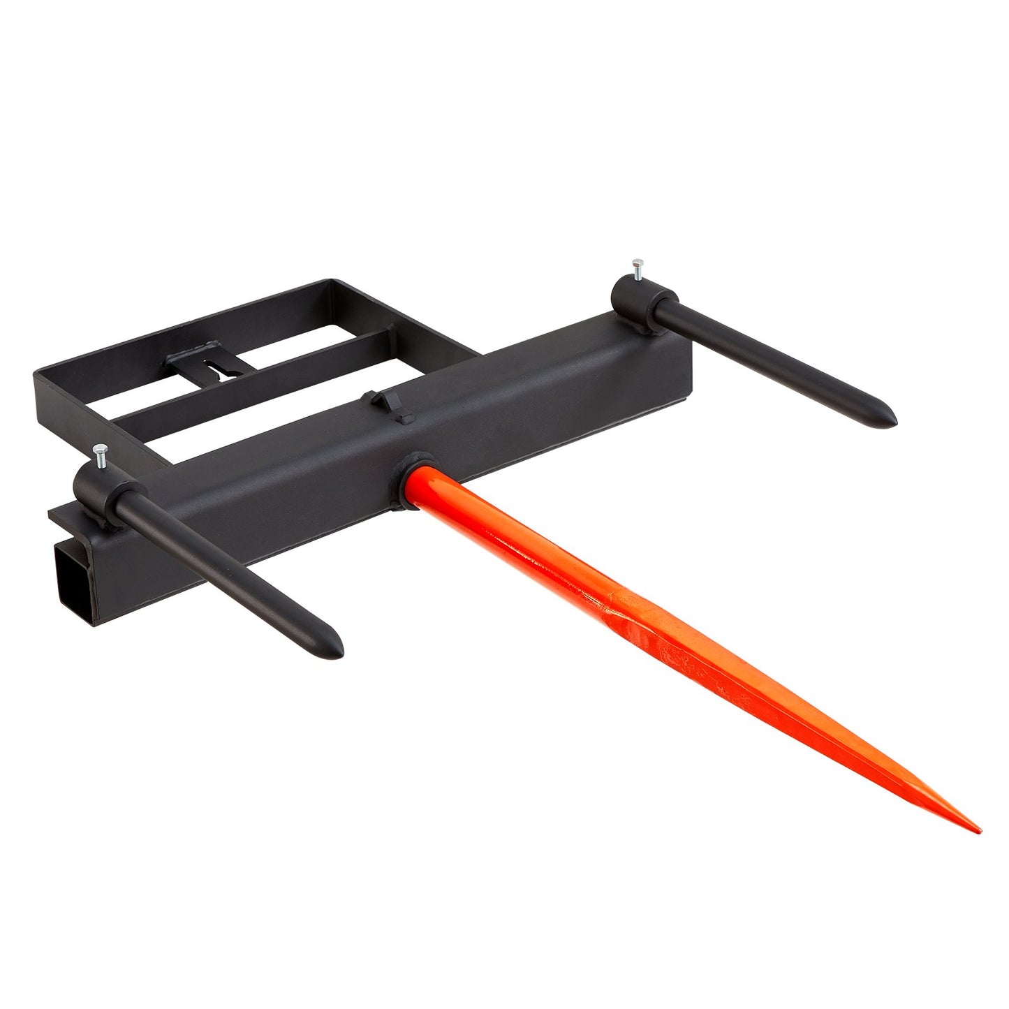 VEVOR 39" Hay Spear, Bale Spears 726kg Loading Capacity, Skid Steer Loader Tractor Bucket Attachment with 2pcs 17.5" Stabilizer Spears and 60" Chain, Quick Attach Spike Forks