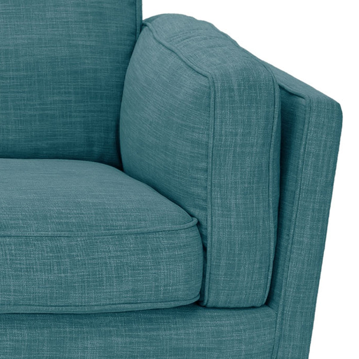 3 Seater Sofa Teal Fabric Lounge Set for Living Room Couch with Wooden Frame