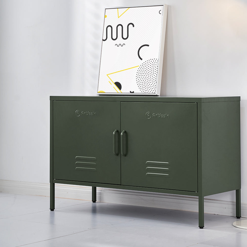 ArtissIn Buffet Sideboard Metal Cabinet - BASE Green