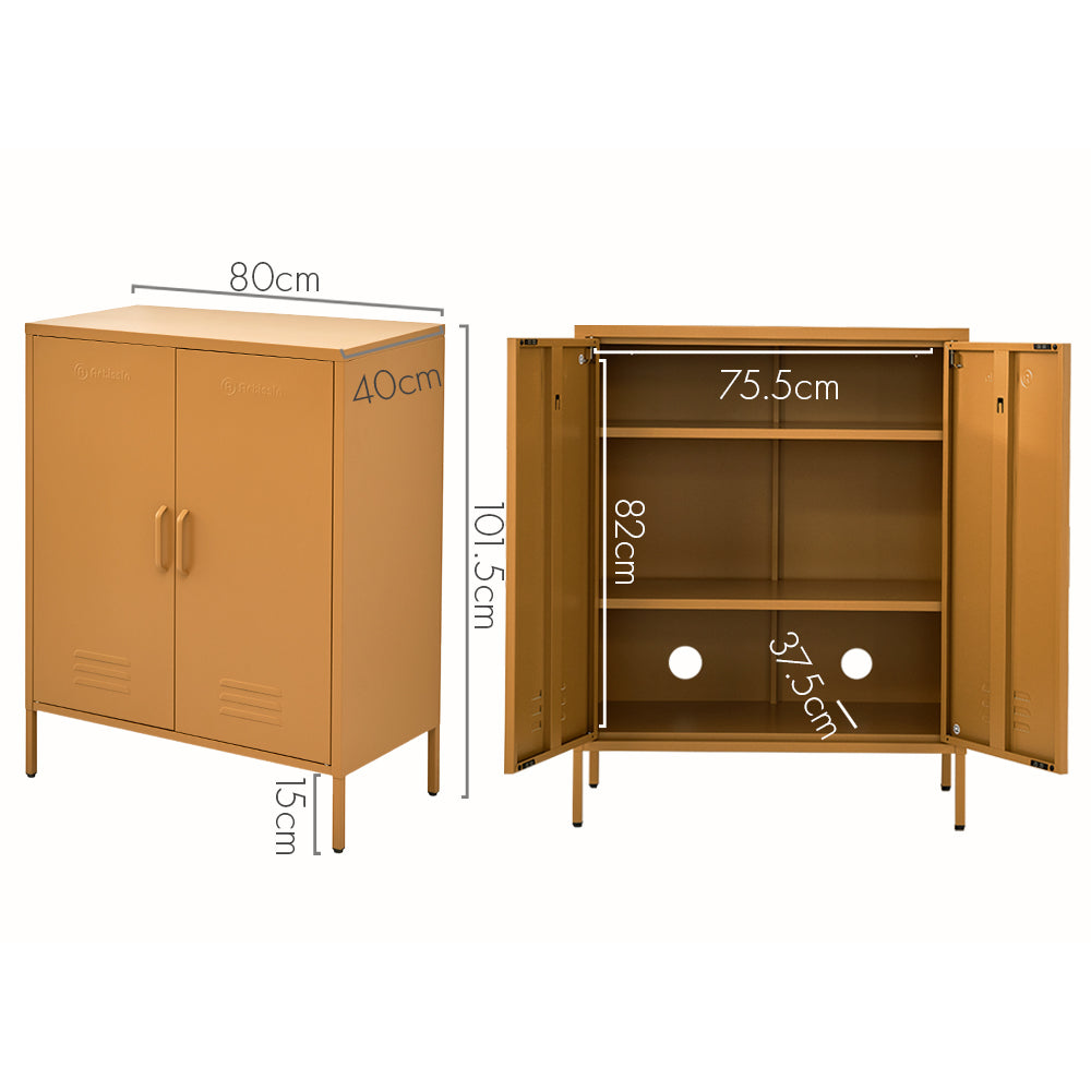 ArtissIn Buffet Sideboard Metal Cabinet - SWEETHEART Yellow