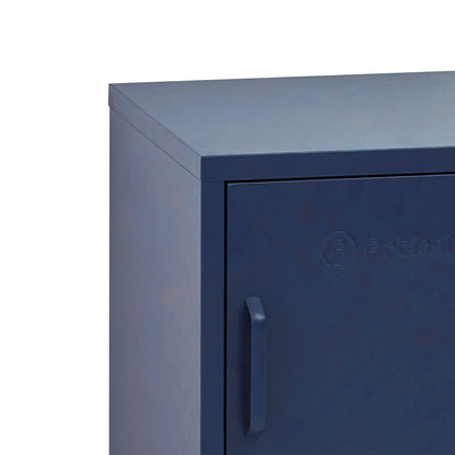 ArtissIn Bedside Table Metal Cabinet - MINI Blue