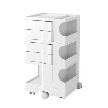 ArtissIn Storage Trolley Bedide Table 5 Tier Cart Boby Replica White