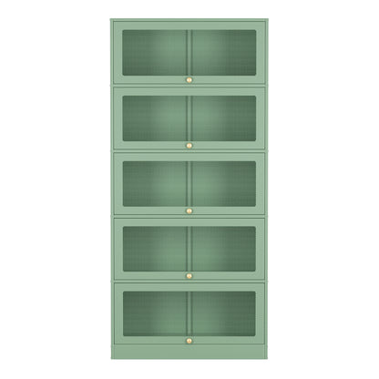 ArtissIn Buffet Sideboard Cupboard Cabinet Storage Mesh Doors Metal Green ELIA