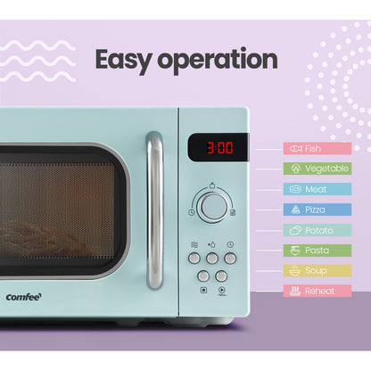 Comfee 20L Microwave Oven 800W Pastel Green