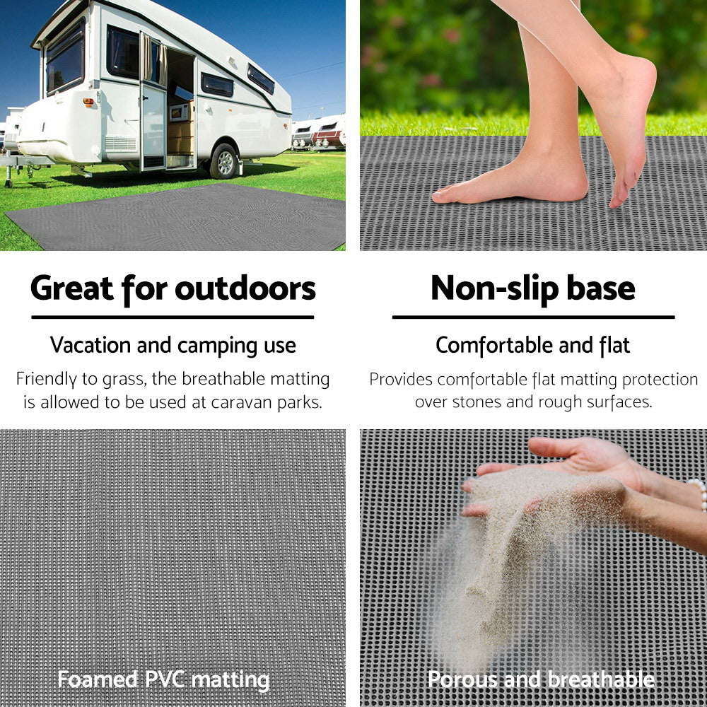 Weisshorn 6M X 2.5M Annex Matting Floor Mats Mesh Caravan Camping Annexe