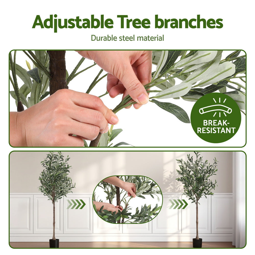 Artiss 155cm Artificial Olive Tree Faux Trees Indoor Decor Artificial Plants Lifelike Plant