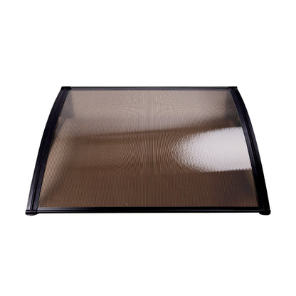 Instahut Window Door Awning? 1mx1m Brown Hollow Sheet Plastic Frame