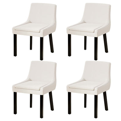 Artiss Dining Chairs Set of 4 Corduroy Wooden Beige