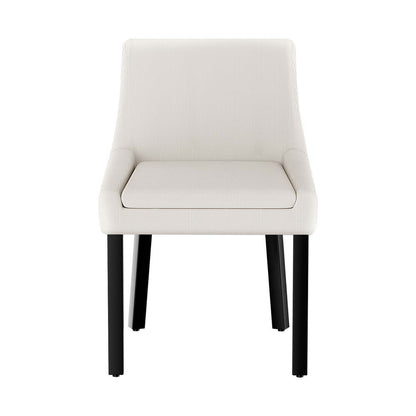 Artiss Dining Chairs Set of 4 Corduroy Wooden Beige