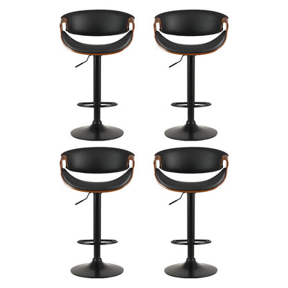 Artiss 4x Bar Stools Gas Lift Leather w/Armrest