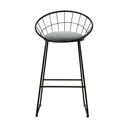 Artiss 2x Bar Stools Padded Seat Metal