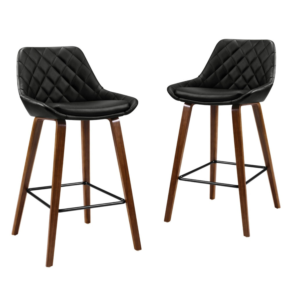 Artiss 4x Bar Stools PU Seat Wooden