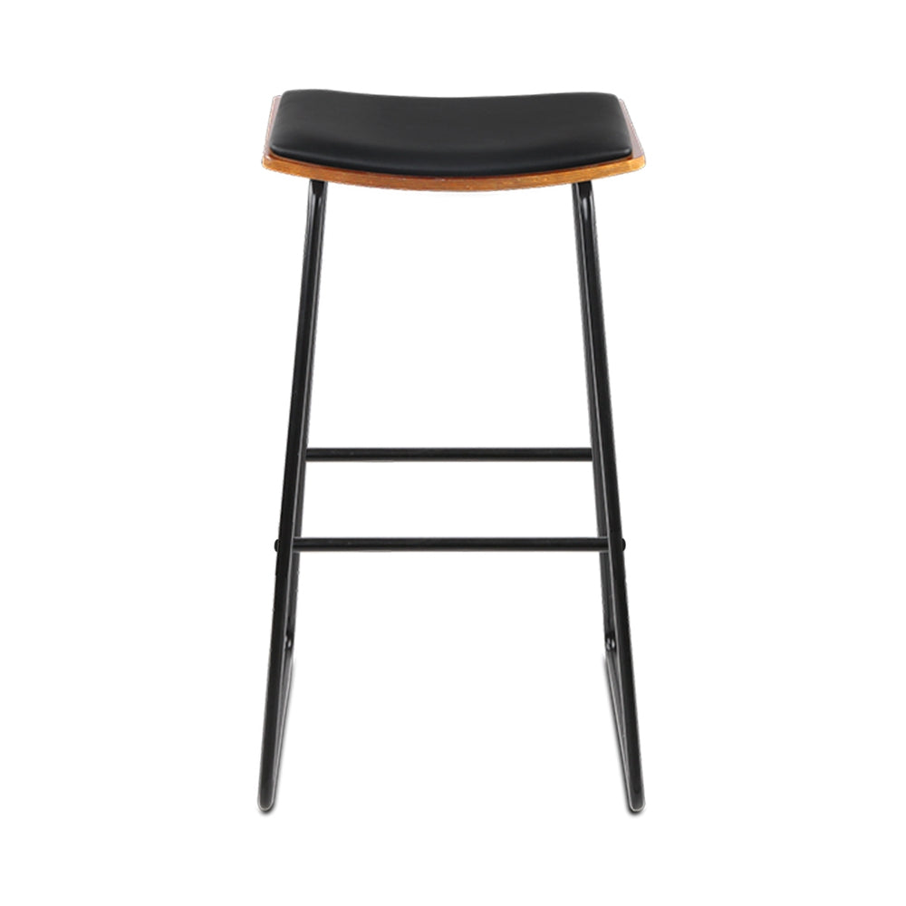 Artiss 4x Bar Stools Leather Padded Metal