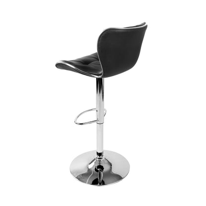 Artiss 2x Bar Stools Gas Lift Leather Seat Black