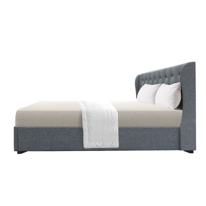 Artiss Bed Frame King Size Gas Lift Grey ISSA