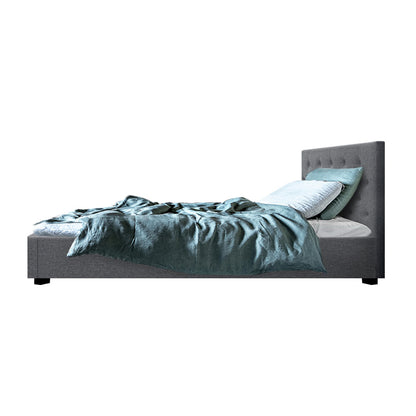 Artiss Bed Frame King Single Size Gas Lift Grey VILA