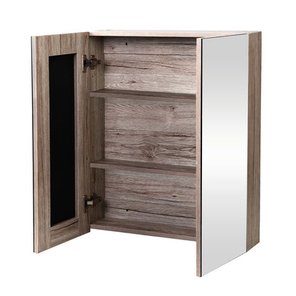 Cefito Bathroom Mirror Cabinet 600x720mm Oak