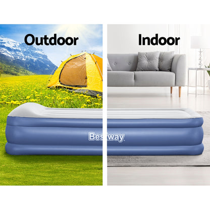 Bestway Air Mattress Single Inflatable Bed 46cm Airbed Blue