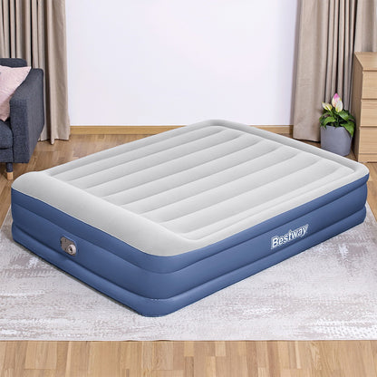 Bestway Air Mattress Queen Inflatable Bed 46cm Airbed Blue